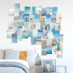 Y2K BOO Beach Blue Aesthetic Wall Collage Kit - 50 Dreamy Beach Scenes and Blue Aesthetic Photos for Teen Room Decor, Perfect Wall Art for Beachy Spaces, Ideal for Teens and College Dorms
