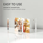 4 Pack Acrylic Photo Frames 3.5x5 Double Side Magnets Picture Frame, Clear Acrylic Frames for 2x3, 3x5 Pictures, 10 + 10MM Thickness