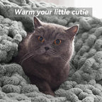 Chunky Knit Throw Blanket, 60''*80'' Knitted Throw Chenille Yarn for Bed Couch, Handmade Light Grey Crochet Big Thick Blanket, Machine Washable Cute Comfy Blanket for Home Decor