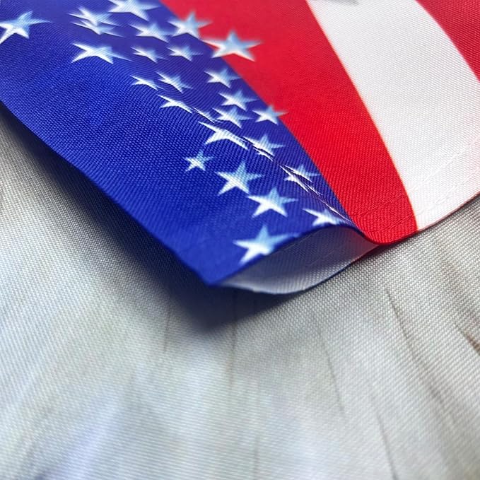 TOPFLAGS Garden Flag Stand with American Garden Flags Patriotic Stars and Eagle Yard Flag 12x18 Inch Holder Pole Stake Double Side for Outside with Clips and Stopper