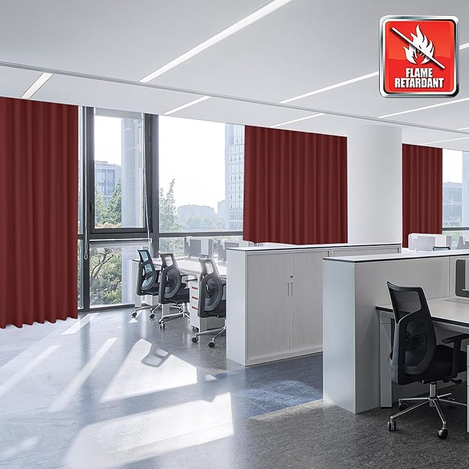 Fcosie Fire Retardant Curtains 72 inches Length (2 Panels, Merlot), 80% Blackout Drapes for Bedroom Living Room, Thermal Insulated Room Darkening Curtain with Antique Bronze Grommet Top, 42" Wx72 L