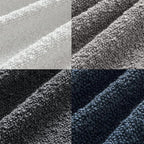 MIULEE Pack of 4 Decorative Textured Boucle Throw Pillow Covers 18x18 Inch Blue Gray Accent Solid Pillow Cases Soft Couch Cushion Covers for Modern Farmhouse Boho Chair Sofa Bed Livingroom Home Decor