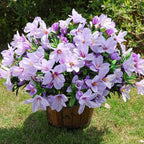 Artificial Flowers for Outdoors, 3 Bundles Fake Silk Azalea Bouquet Faux Flower Plants Outside Decoration UV Resistant Realistic Fake Flowers for Planter Front Door Patio Garden Walkways Home, Purple
