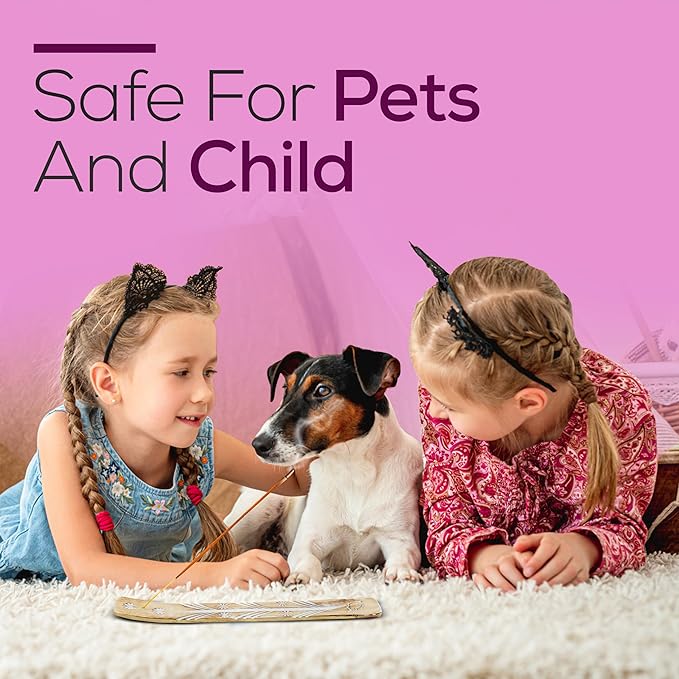 Satya French Lavender Incense Sticks 180 gm (15GM X 12 Pack) from Satya Sai Baba Nag Champa and Raajsee Incense Sticks Holder Bundle, Free from Chemicals,Natural Insenses