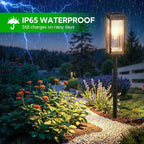 Solar Pathway Lights Outdoor, 4 Pack Upgraded Solar Lights Outdoor Waterproof, Bright Up to 15 Hrs Auto On/Off Garden Light for Yard Patio Lawn Path Walkway Driveway Outside Decor