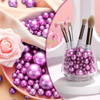 Dark Purple Vase Filler | 150PCS Pearls Bead for Centerpieces Vases | 8/14/20 mm No Hole Beads, Fake Pearls for Wedding Birthday Theme Party Table Centerpieces Decor