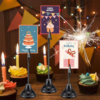 20 Pcs Table Number Holders 4/6/8/10 Inch Metal Place Card Holders with Alligator Clip Heavy Base Wedding Table Number Stand Picture Photo Clip for Banquet Party Birthday Restaurant(Black)