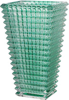 MCMCNCUIU Crystal Glass Vase, Large Crystal Vases for Flowers, Large Flower Vase, Green Modern Vases for Living Room, Bedroom, Kitchen, Dining Table, Mantle, Wedding, 11 Inches