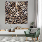 HZOHNAGO Leopard Print Tapestry Nature Wildlife Vintage Cheetah Fur Spot Animal Skin Wild Animals Spots Printed Wall Tapestry Painting Wall Hanging for Bedroom Living Room Dorm 60" W x 60" H