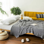 EMME Cotton Blanket Muslin Throw Blanket for Couch Breathable Gauze Blanket All Season Soft and Lightweight Muslin Blankets for Adults (Grey, 50"x70")
