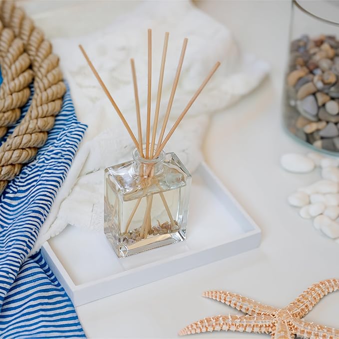 Urban Naturals Pumpkin Brulee Scented Sticks Reed Diffuser Oil Set – Fall Pumpkin Pie, Nutmeg & French Vanilla – Sleek Rectangular Refillable Glass Bottle – Made in The USA