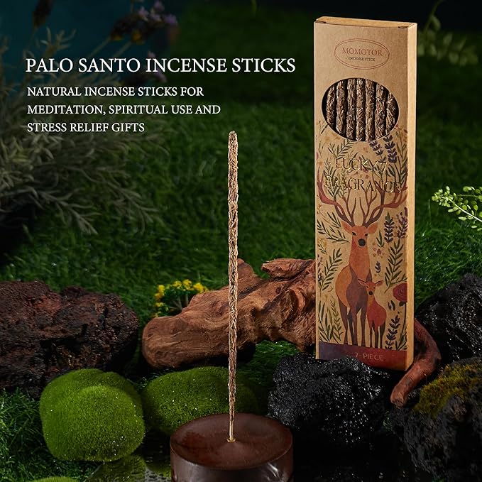 Palo Santo Incense Sticks – Handmade Natural Incense Sticks for Meditation, Spiritual Use and Stress Relief Gifts, Air Purification