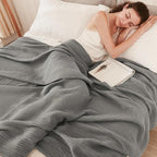 EMME Muslin Grey Twin Blanket 100% Cotton Bed Blankets for Adults and Baby 60"x80" Lightweight Soft Breathable All Season Solid Pre-Washed Gauze, Grey