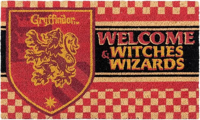 Gertmenian Harry Potter Coir Doormat - 2x3 Welcome Mat (2-Pack), Ideal for High Traffic Areas in Front Door, Garage, Entryway - Paramount Hogwarts/Witches, 80027