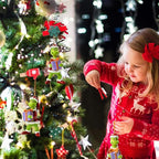 Mini Christmas Wooden Clips 120PCS, Christmas Photo Clips, Christmas Tree Clothespins for Christmas Hanging Photos and Party Decorations