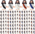 Bememo 100 Pcs Jesus Toys Original Design Mini Rubber Little Jesus Figurine to Hide and Seek Religious Party Favors Sunday School Craft Baptism Gifts for Easter Egg Stuffers (Dark Color)