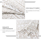 Travan 3-Piece King Quilt Set Striped Pattern Microfiber Soft Lightweight Bedding Set with Shams for All Season, Cream Strips, King Size