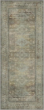 Runner Rug for Hallway Kitchen, 2x5 Machine Washable Runners Rug for Entryway, Soft Modern Boho Throw Rugs, Low Pile Floor Cover with Non Slip Backing, Distressed Light Greyish Sage Green