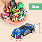 AZEN 30 Pcs Pull Back Cars Party Favors for Kids 4-8 8-12, Mini Vehicles Toy Bulk, Party Favor Race Cars Toys, Goodie Bag Stuffers for Birthday Party