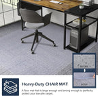 Chair Mat for Carpet, SALLOUS 46" x 60" Office Chair Mat for Carpeted Floors, Heavy Duty Vinyl Floor Mat with Grips, Floor Protector Computer Desk Mat for Home Office (Clear, Rectangular)
