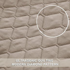 Exclusivo Mezcla Reversible Full Queen Quilt Bedding Set with Pillow Shams, Lightweight Quilts Queen Size, Soft Bedspreads Bed Coverlets for All Seasons - (Taupe, 90"x96")