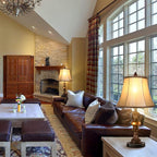 Touch Control Traditional Table Lamp Set of 2, Vintage Bedside Lamps with Dual USB Charging Ports, 3-Way Dimmable Bronze Finish Desk Lamps with Bell Shape Faux Silk Shade for Living Room, Bedroom