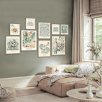 KBKBART 9 PCS Sage Green Wall Art - Eclectic Decor, Abstract Posters for Room Aesthetic, Matisse Wall Art for Bedroom