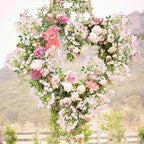 IPOPU 4Pcs Faux Pink Artificial Delphiniums, 24.8 Inch Long Stem Artificial Jacaranda Flowers for Tall Vases, Fake Delphiniums for Artificial Flower Arrangements, Home Party Decorations