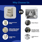 Daneey Reading Pillow for Bed Adult, Back Pillow for Bed Sitting Up, Back Support Pillow for Bed, Wedge Pillow for Neck, Lumbar, Back, 20 * 12 * 26IN, Beige