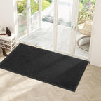 Mibao Dirt Trapper Door Mat for Indoor Outdoor, Waterproof All-Season, All-Weather Doormat, Heavy Duty Non-Slip Entrance Rug, Low Profile Absorbent Entrance Mat Carpet, 72" x 24", Black