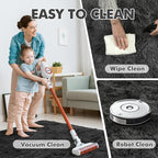 8x10 Ft Extra Large Shag Rugs for Living Room, Ultra Soft Fluffy Furry Area Rugs for Bedroom Indoor Floor, Aesthetic Carpet for Kids Home Decor (Dark Grey)