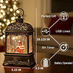 Christmas Snow Globe, Lighted Church Nativity Scene, Musical Snow Water Lantern Swirling Glittering Holiday Decoration and Gift for Family Children or Friends