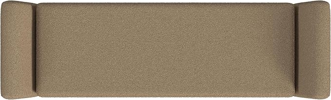 HomePop Modern Storage Bench with Wood Legs Home Décor|Bench with Storage for Living Room & Bedroom - Brown Boucle