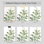 SIGNWIN Poster Bathroom Decor 11"x14", Wall Art Room Decor Multicolor for Living Room, Bedroom, Office Green Pastel Forest Fern Leaf Collage Nature Garden Illustrations Plant Art Botanical