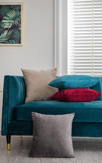 Throw Pillow Covers 12x20 Burgundy: 2 Pack Cozy Soft Velvet Rectangular Decorative Pillow Cases for Farmhouse Home Decor