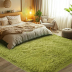CAIYUECS Green Area Rug Bedroom 5x8: Fluffy Shag Rugs for Living Room-Modern Fuzzy Furry Plush Soft Rugs for Kids Girls Room,Shaggy Rug for Living Room,Bderoom,Dorm Home Decor(5x8 Feet,Light Green)