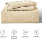 Love's cabin Quilts for Queen Bed Camel Bedspreads - Soft Bed Fall Lightweight Bedspread Comforter - Modern Style Coin Pattern Coverlet for All Season - 3 Pieces (1 Quilt, 2 Pillow Shams)