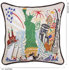 Catstudio Lady Liberty Embroidered Decorative Throw Pillow