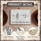 Putuo Decor Bohemian Western Wall Decor, Artistic Cowboy Prints, Square Wall Pediments for Living Room and Hallway (Cactus)