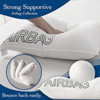 Luxury Fluffy & Supportive Bed Pillows Standard Size Set of 2 for Side Back Sleepers to Relief Neck Pain, Hotel Premium Feather Down Alternative Soft Pillows for Sleeping, Skin-Friendly Cooling Cover