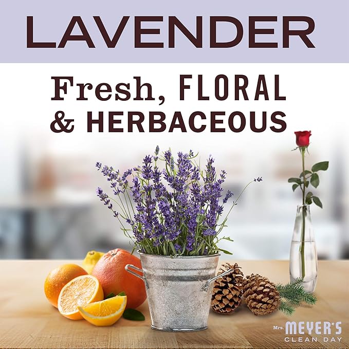 MRS. MEYER'S CLEAN DAY Lavender Air Freshener Spray for Bathrooms, Aromatherapeutic Homekeeping with Essential Oils, Non-Aerosol, Garden-Inspired Scent, 8 fl oz (Pack of 3)