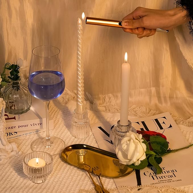 Candlestick Holders Set of 3, Ribbed Glass Taper Candle Holders, Reversible Clear Tealight & Candle Stick Candle Holder Vintage Crystal Tealight Candle Holder for Wedding Dinner Party