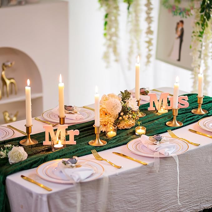 Sziqiqi 6pcs Gold Candlestick Holder for Wedding Centerpiece Small - Candle Holders for Taper Candles Table Centerpieces Alloy Candle Stick Holders for Fireplace Mantle