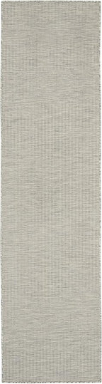 Nourison Positano Light Grey 2' x 6' Area Rug Easy Clean, Non Shedding, Bed Room, Living Room, Dining Room, Kitchen (6' Runner)