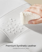 SONGMICS Storage Ottoman, Storage Bench with Legs, 15 x 43 x 15.7 Inches, Ottoman Bench, 30 Gal. (112 L), Synthetic Leather, for Living Room, Entryway, Cloud White ULSF0514W02