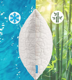 Cooling Pillows for Sleeping, Adjustable Shredded Memory Foam Pillow Standard Set of 1, Cool Pillow for Hot Sleepers, with Extra Fill for Side Back and Stomach Sleepers