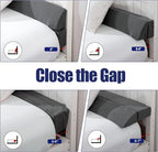 HOMBYS Wedge Pillow Headboard for Bed Gap,Foldable Bed Wedge Gap Filler Twin Size,Matterss Gap Filler,Multi Functional Bed Crack Pillow, Fill The Gap (0-7") Between Your Headboard and Mattress,Grey