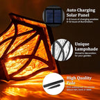 GIGALUMI Solar Lights Outdoor Waterproof, 6 Pack Flickering Flame LED Lights, Garden Decor for Yard, Patio, Landscape, Planter, Walkway