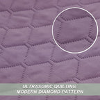 Exclusivo Mezcla Reversible California King Size Quilt Bedding Set with Pillow Shams, Lightweight Quilts Cal King Size, Soft Bedspreads Bed Coverlets for All Seasons - (Dusty Lavender, 112"x104")