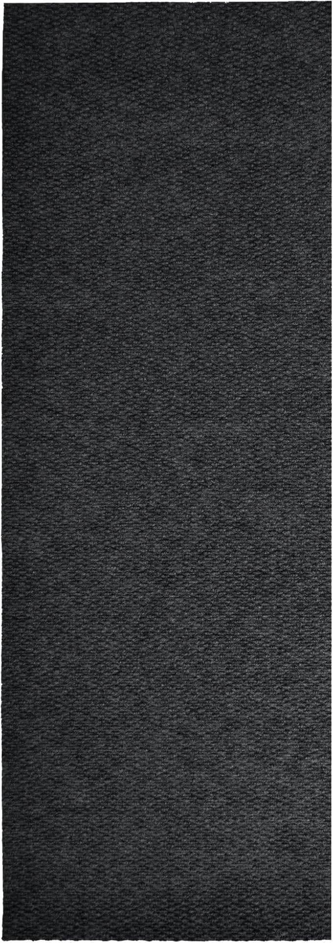 iCustomRug Hallway Runner Rug – 3x24ft Black, Indoor/Outdoor, Non-Slip Rubber Backing, Low-Profile All-Weather Carpet, Non-Shedding & Easy Care, Entryway Mat Ideal for High Traffic Areas